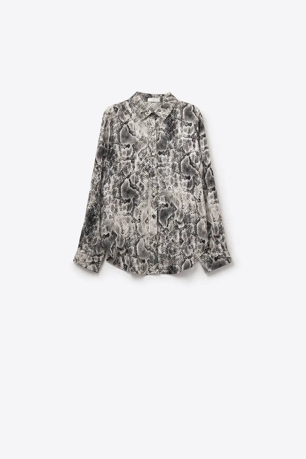 Chemise décontractée à imprimé serpent en gris - Tee-Shirt