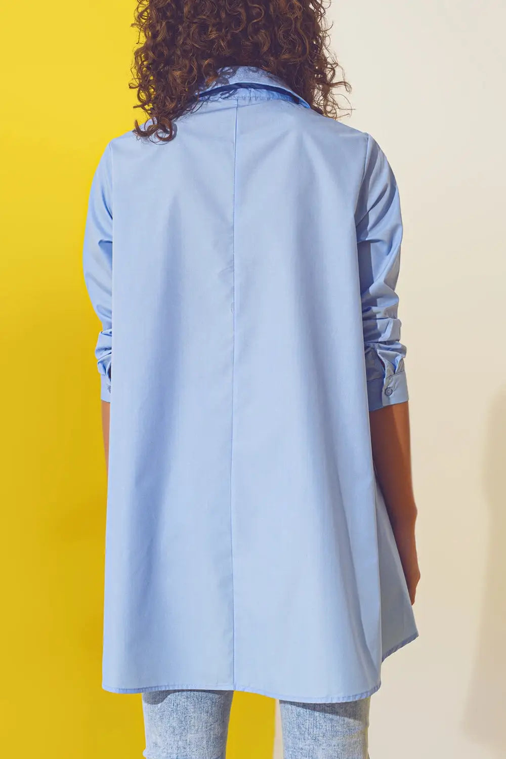 Chemise oversize bleu clair - Tee-Shirt