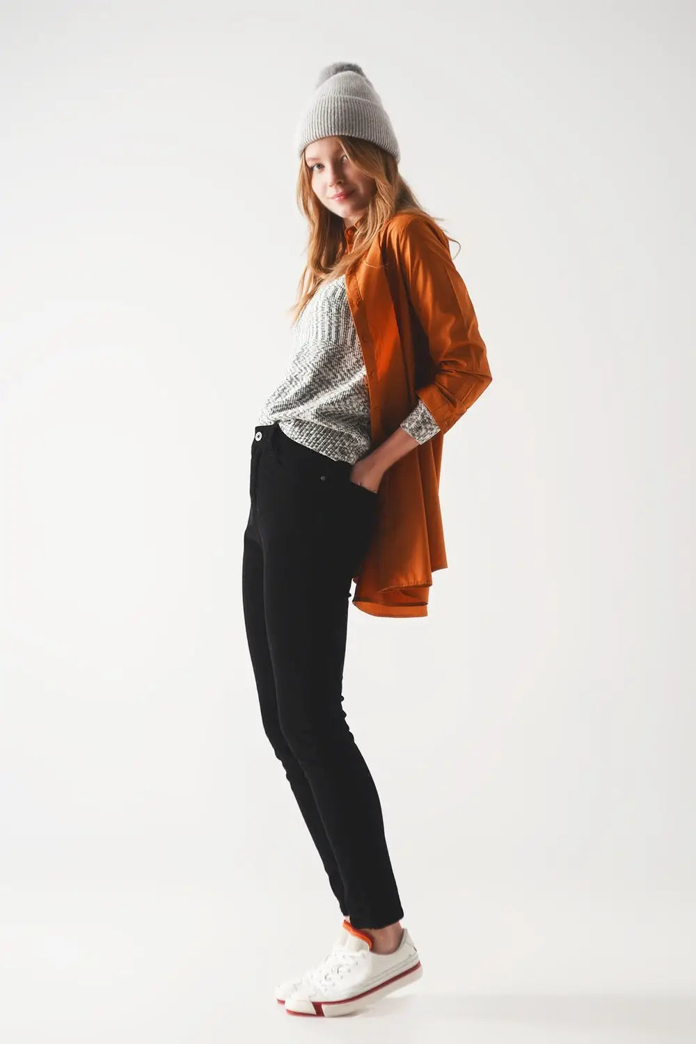 Chemise oversize en rouille poplin - Tee-Shirt