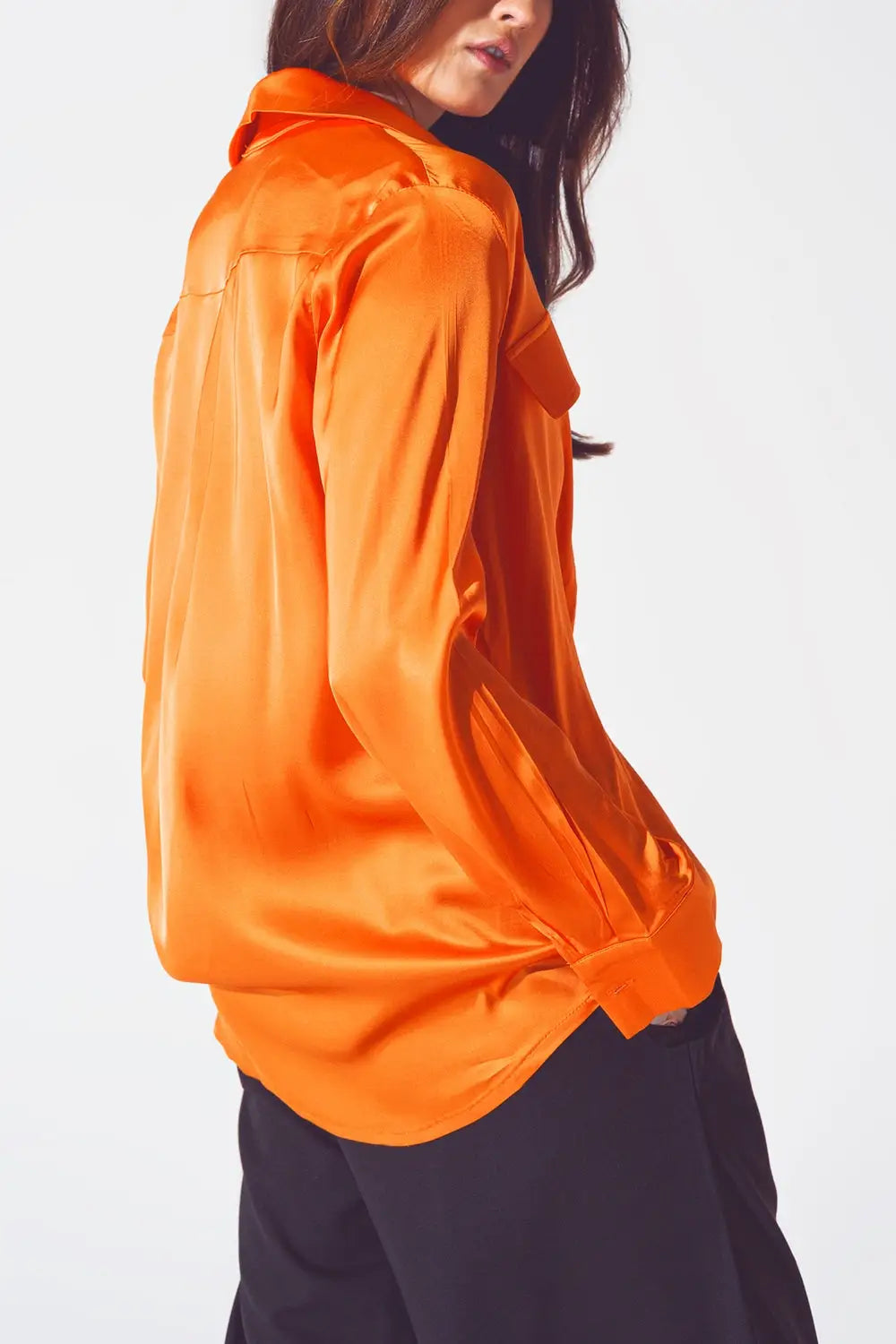 Chemise relaxed en rayon Orange vif - Tee-Shirt