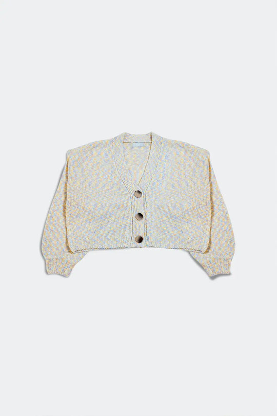 Chenille knit cardi in beige - One Size / Beige - Sweaters