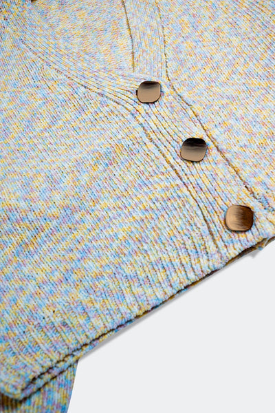 Chenille knit cardi in beige