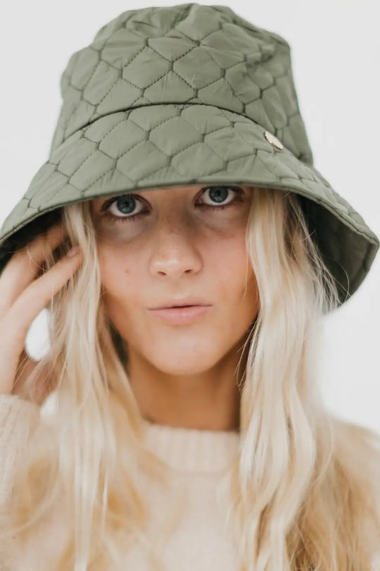 Chiara Quilted Bucket Hat - Bucket Hat