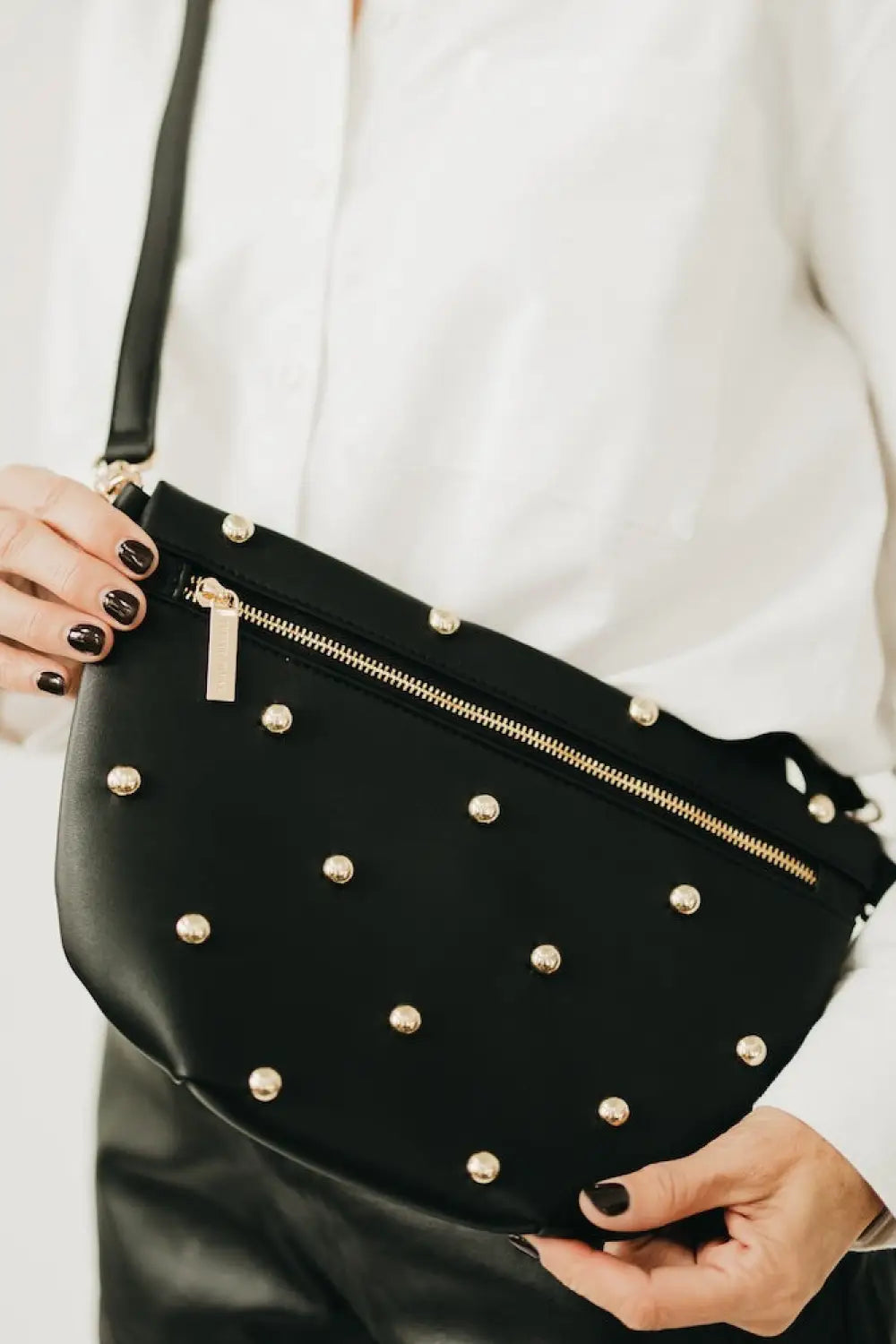 Chic Gold Studded Westlyn Bum Bag