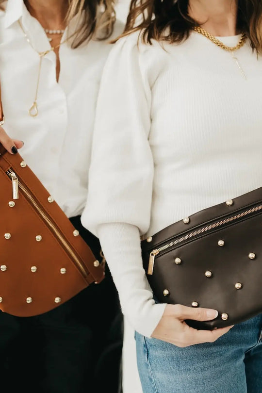 Chic Gold Studded Westlyn Bum Bag