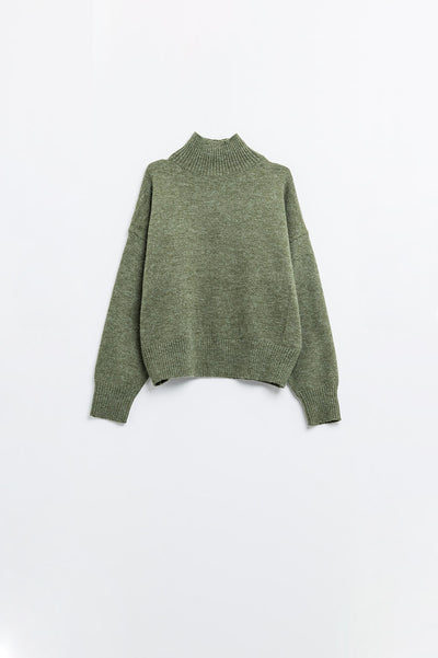 Chunky Knit Green Sweater