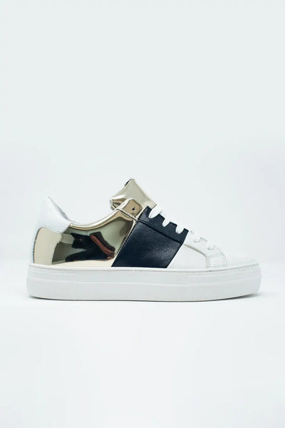 Chunky sneakers in black and gold - Shoes
