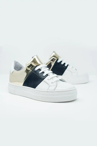 Chunky sneakers in black and gold - Shoes