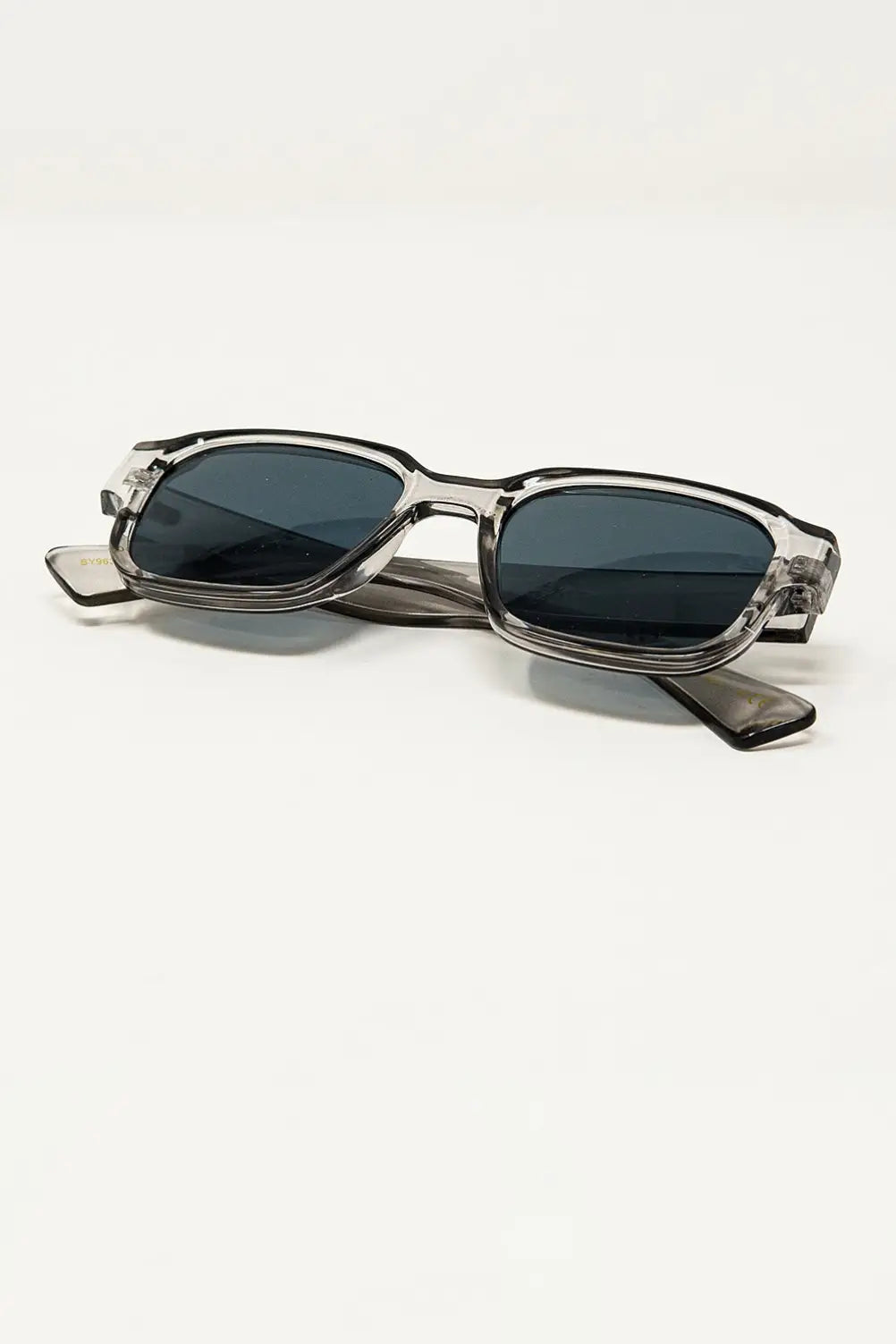 Chunky Square Sunglasses In Crystal Grey - One Size / Grey