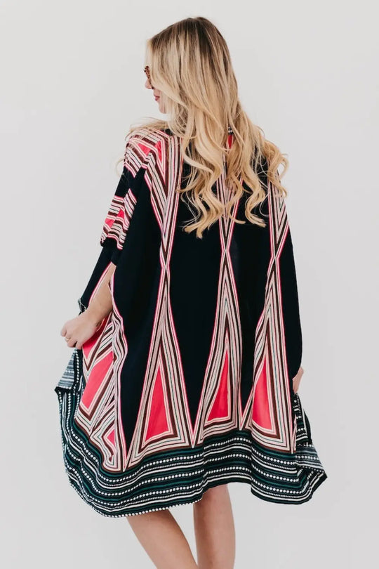 In The City Of Paradise Kimono - Navy - Kimono