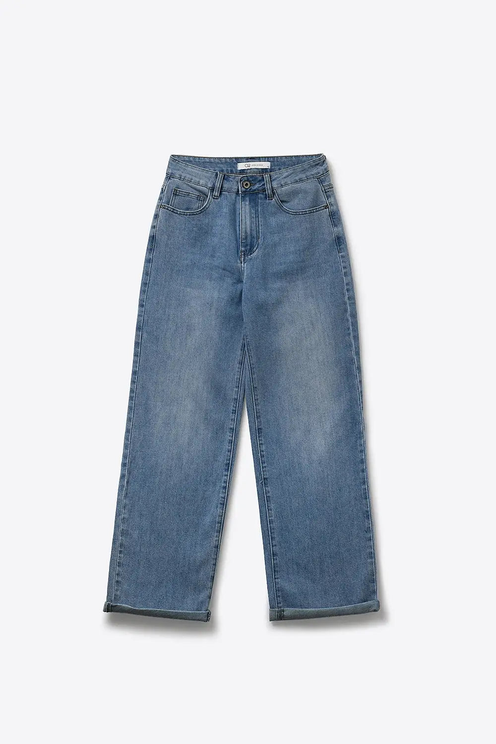 Classic Blue Straight-Leg Denim Jeans with mid waist - Jeans