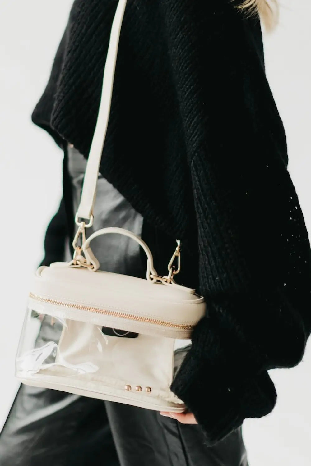 Carissa Clear Crossbody - Cream - Crossbody Bag