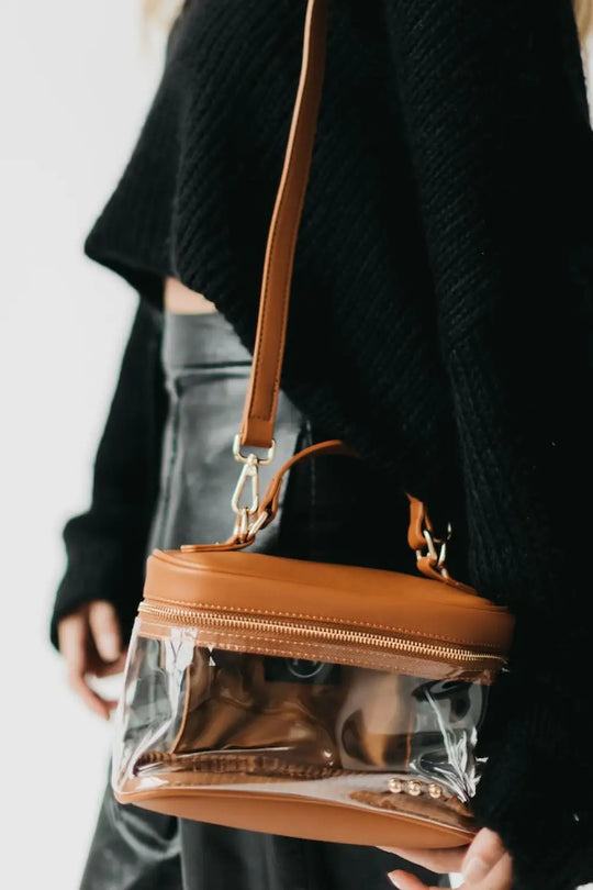 Carissa Clear Crossbody - Brown - Crossbody Bag