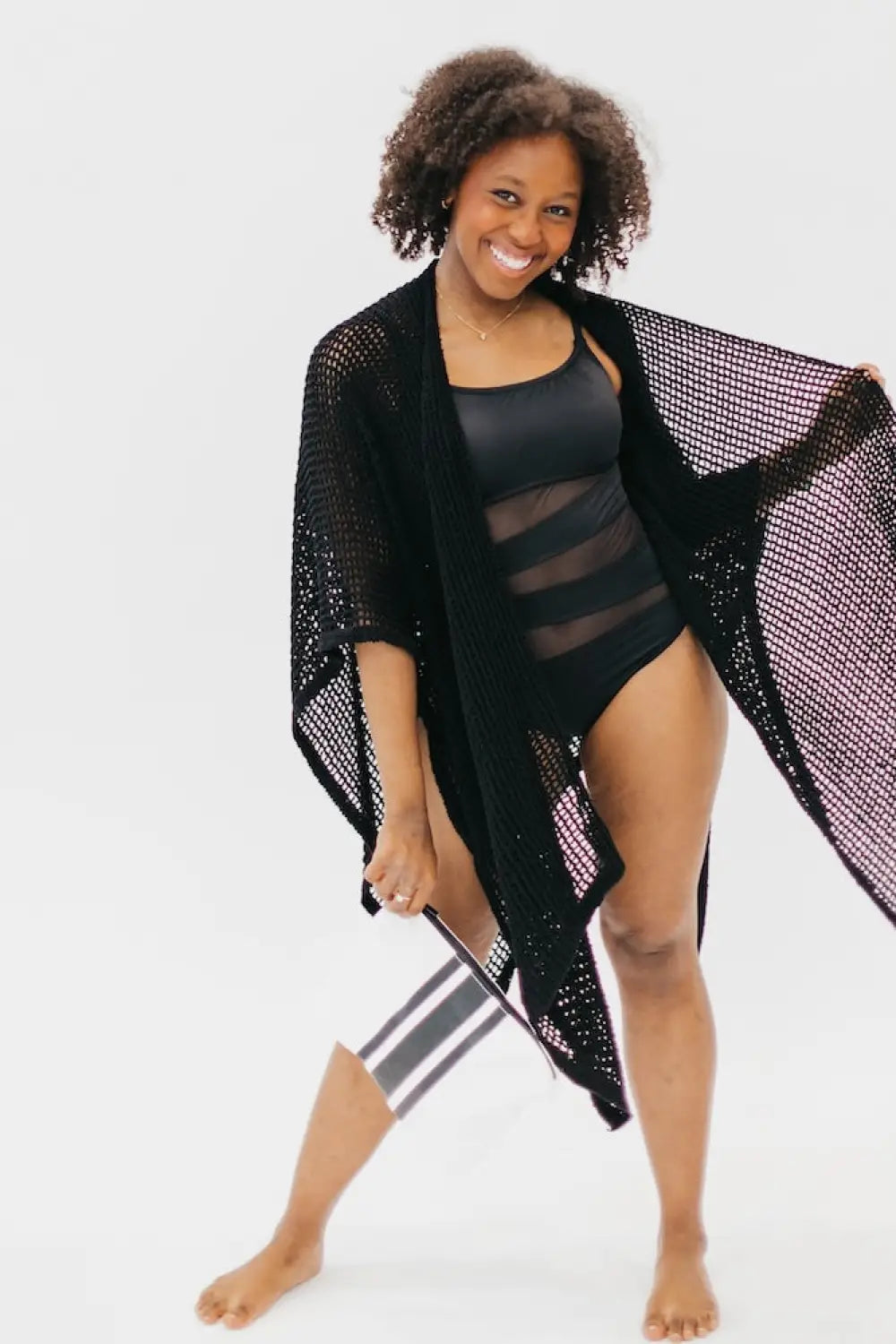 Coastal Views Crochet Tie Kimono - Kimono