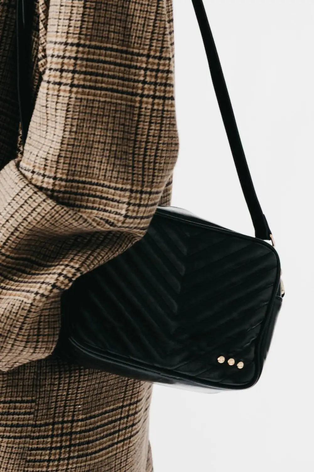 Coco Quilted Camera Crossbody Bag - Black - Crossbody Bag