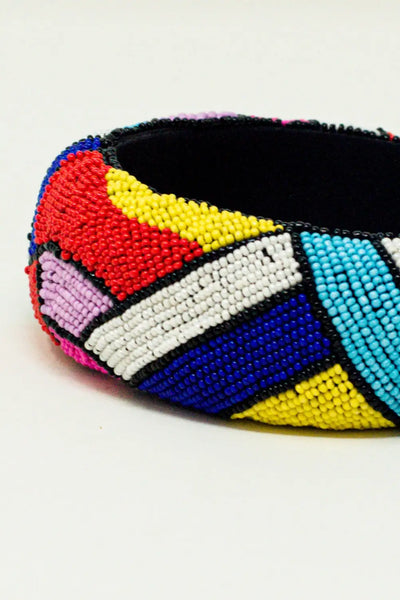 Colourful Beads Headband - One Size / Black