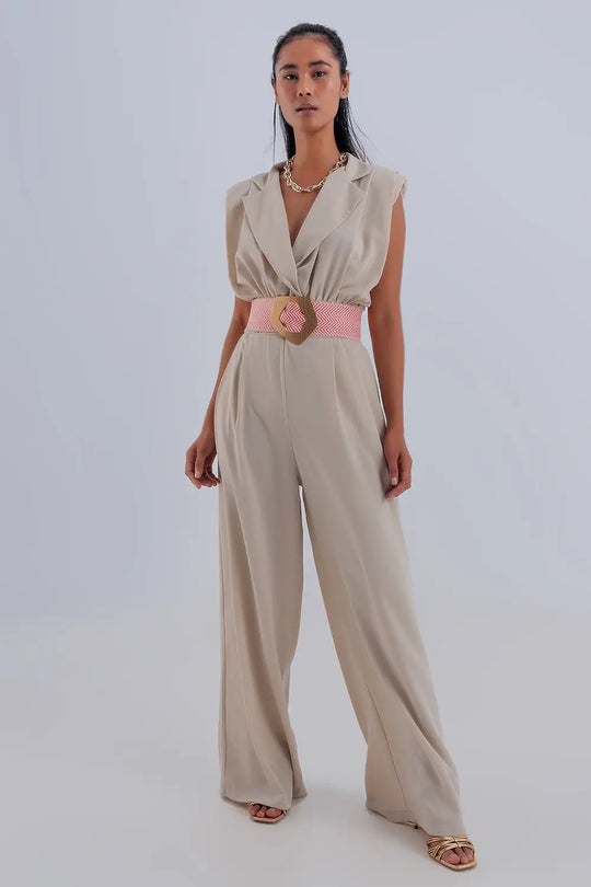 Q2 Combinaison large beige