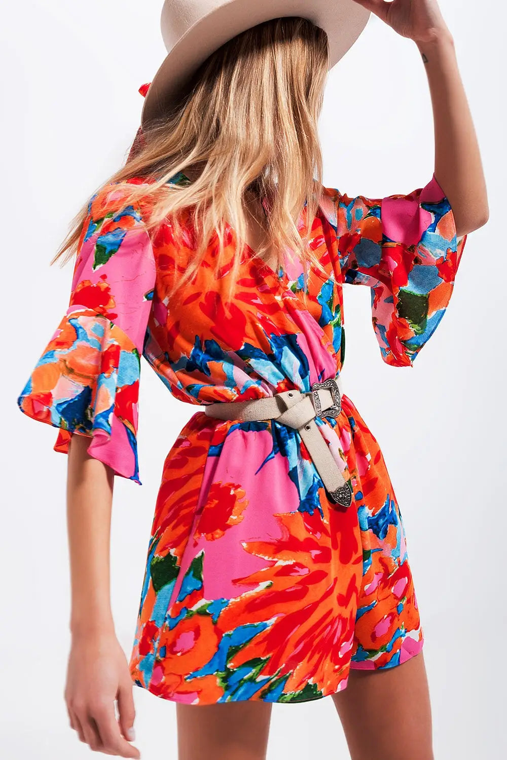 Combishort cache cœur fleuri - Vestidos