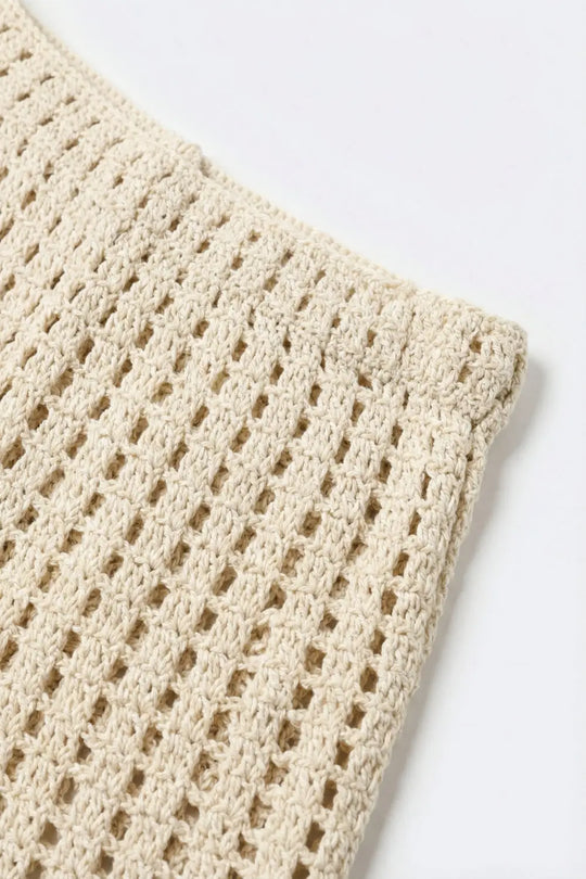 Comfy Crochet Beige Shorts - One Size / Beige - Pants