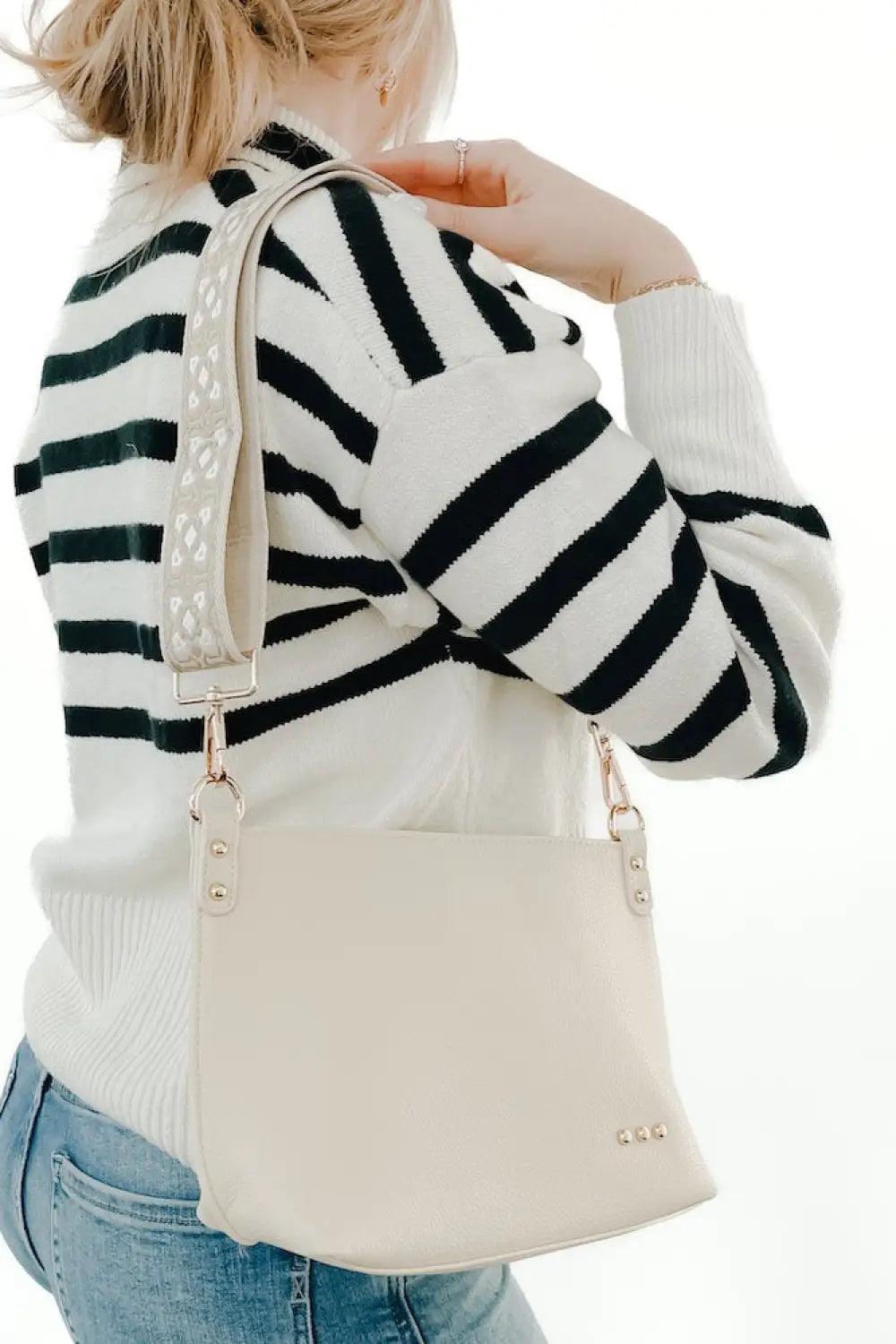 Cora Structured Hobo Bag - Cream - Crossbody Bag