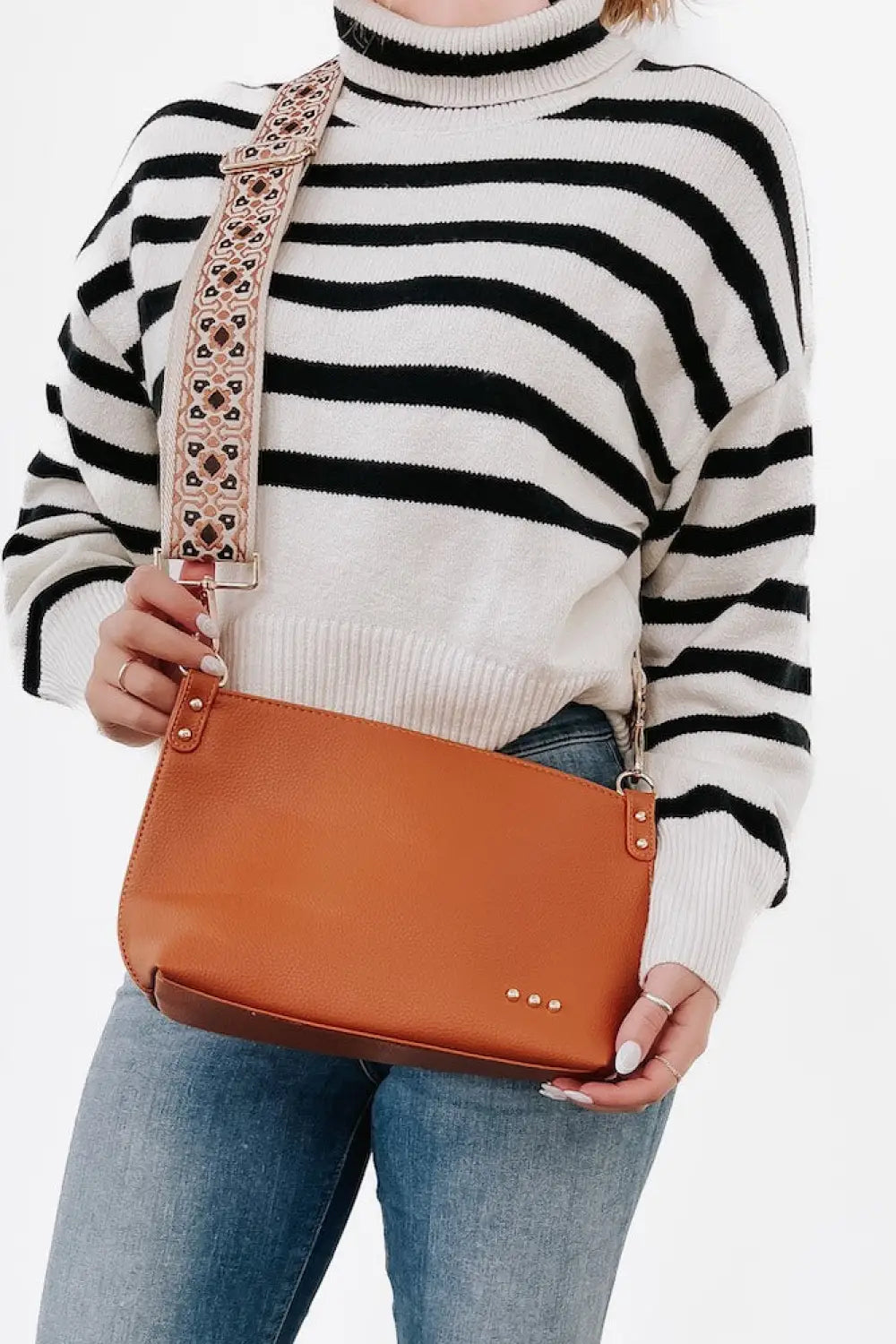 Cora Structured Hobo Bag - Brown - Crossbody Bag