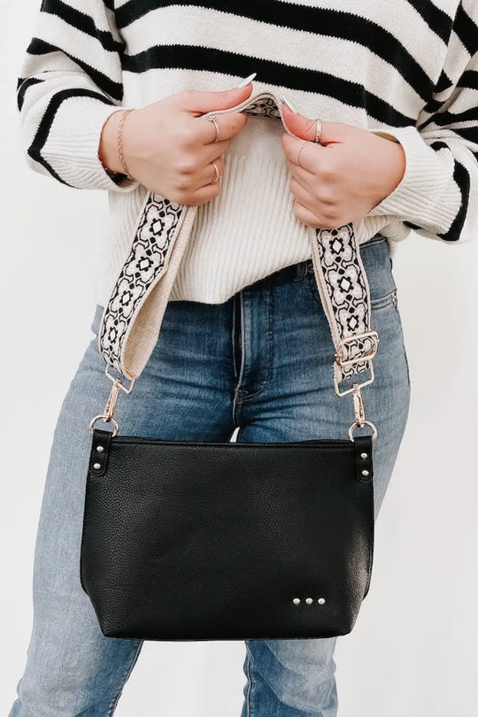 Cora Structured Hobo Bag - Black - Crossbody Bag