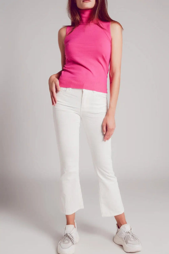 Cord flare in white - Pants