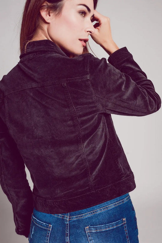 Cord jacket in black - Coats and Jackets