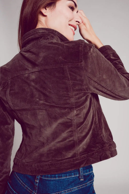 Cord jacket in brown - Coats and Jackets