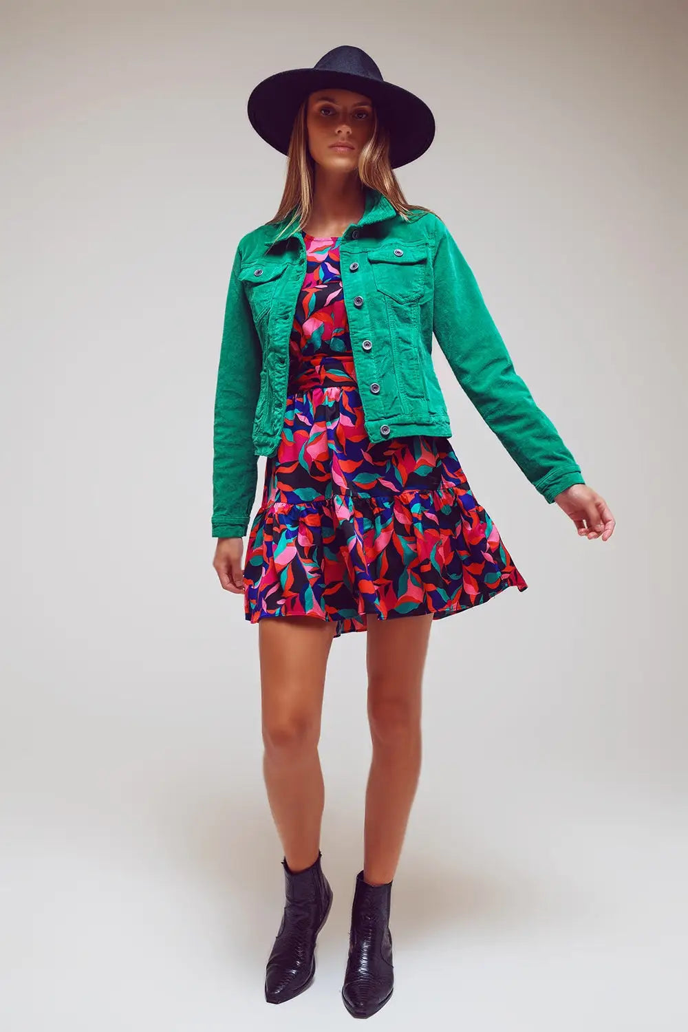 Cord jacket in green - Coats and Jackets