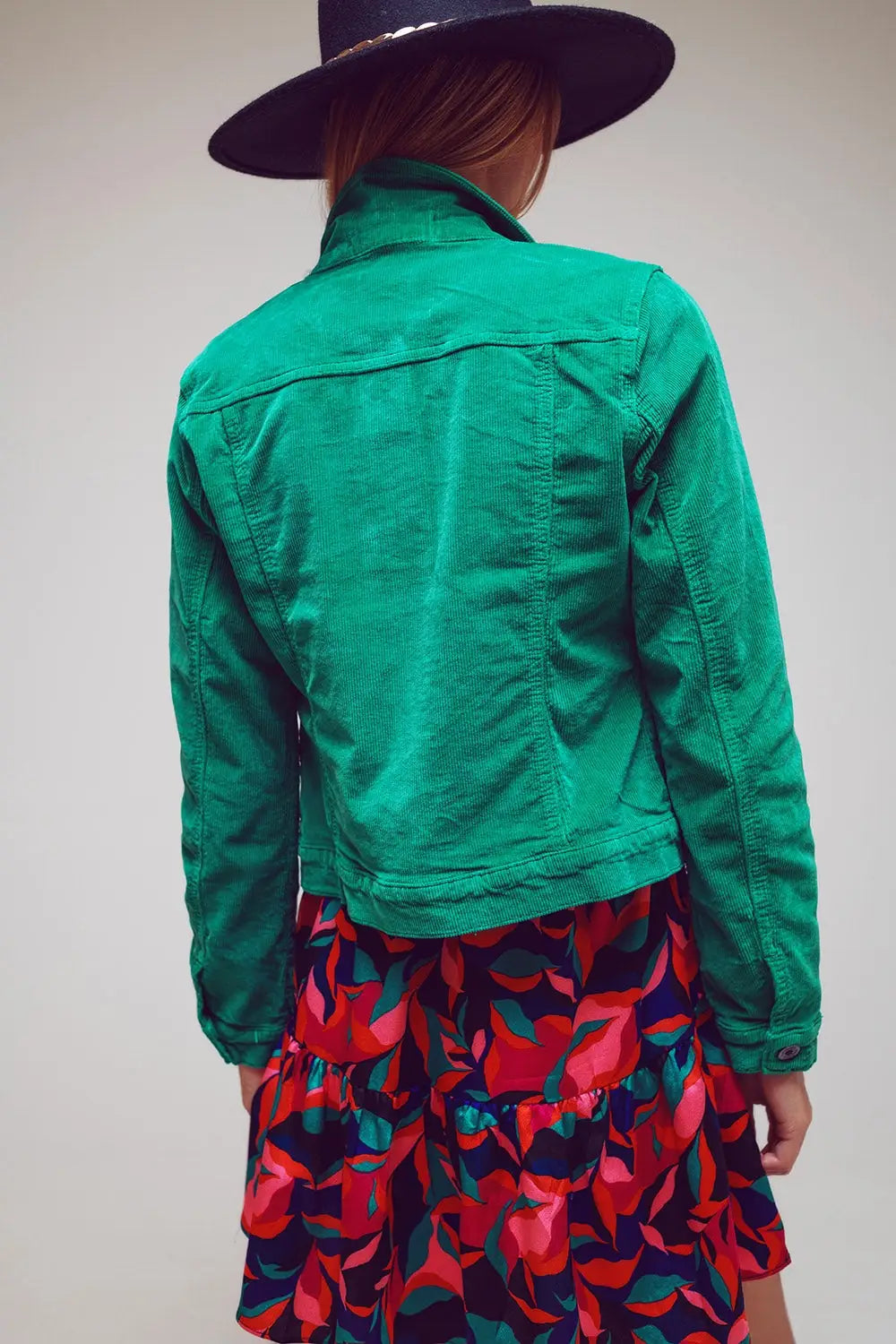 Cord jacket in green - Coats and Jackets