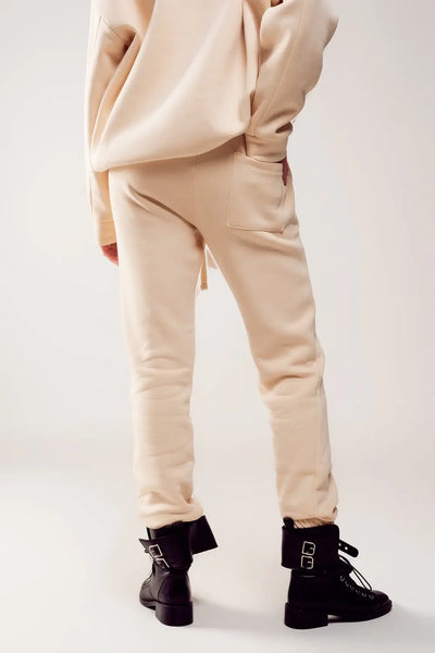 Cotton jogger in cream - Pants