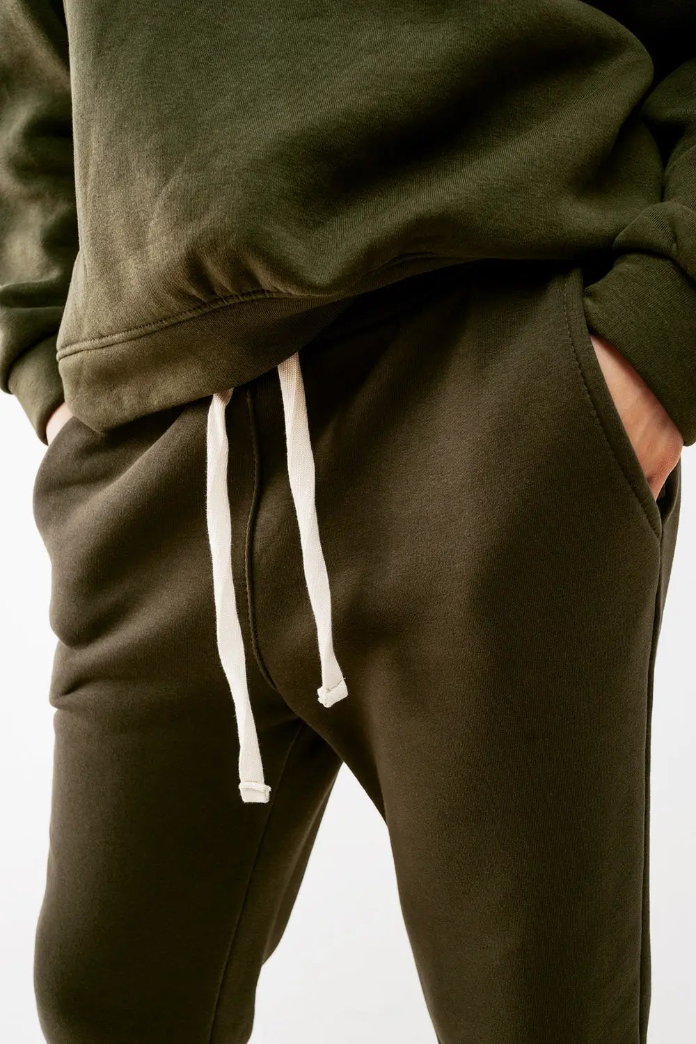 Cotton jogger in khaki - Pants