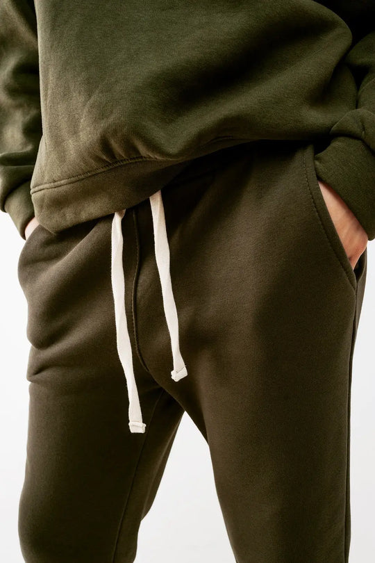 Cotton jogger in khaki - Pants