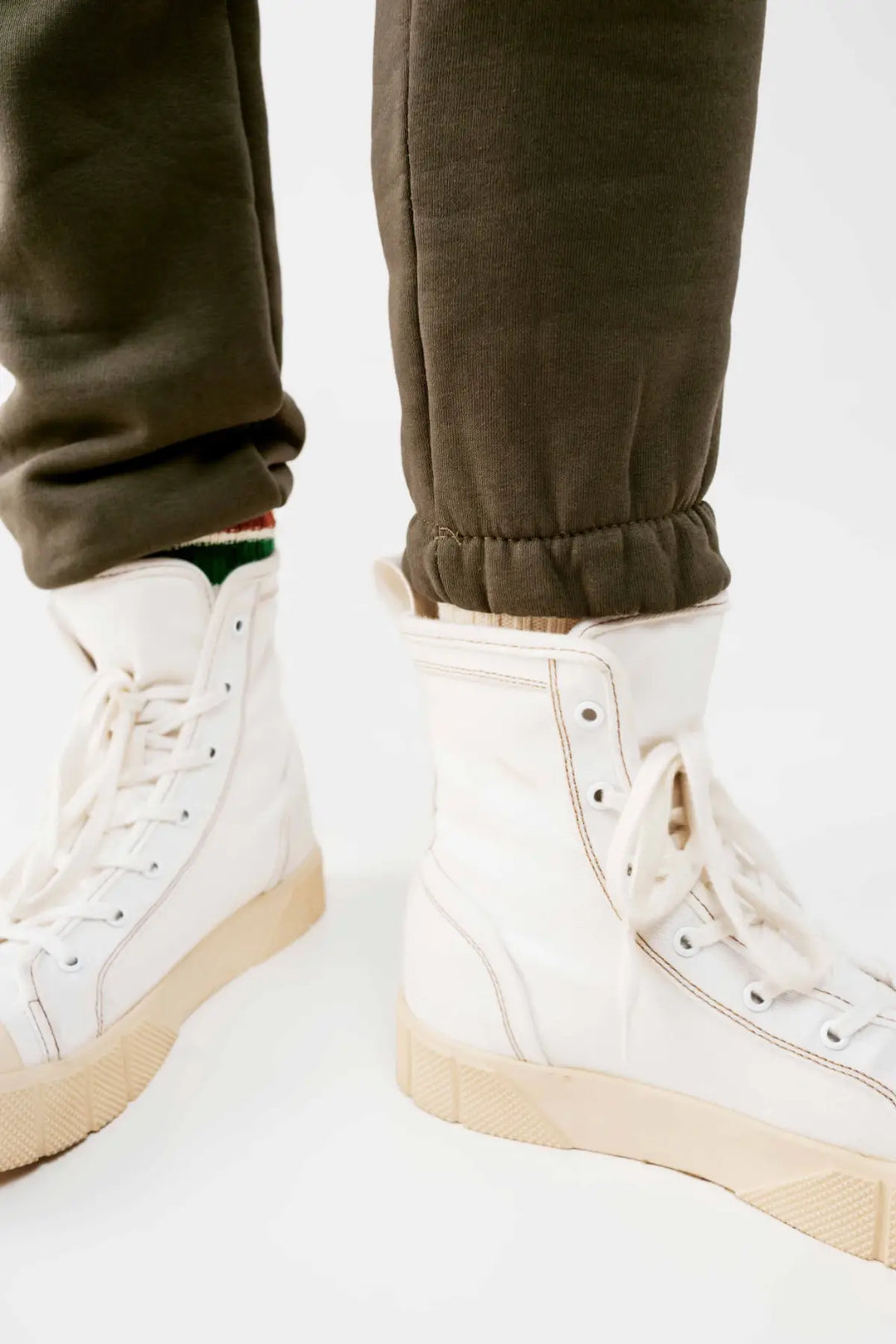 Cotton jogger in khaki - Pants