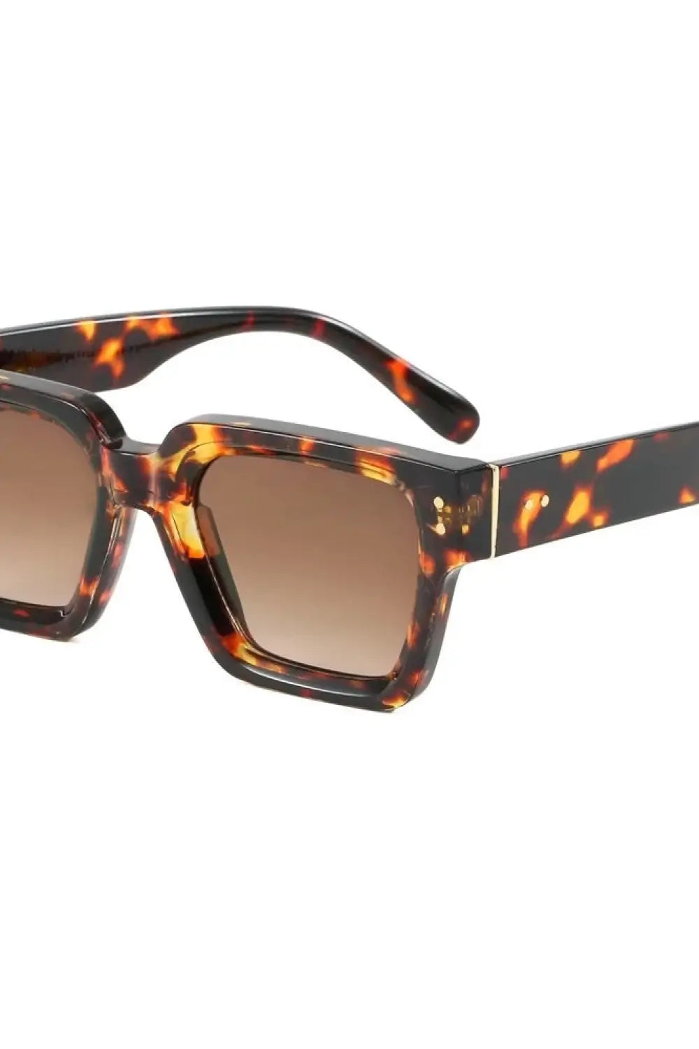Courtney Square Sunglasses - Tortoise/Brown Lens - Sunglasses