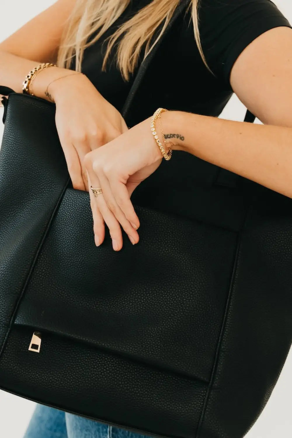 Courtney Checkered Tote - Tote Bag