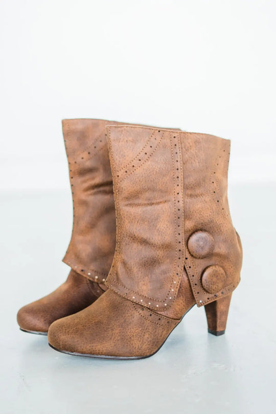 Cowgirl Star Booties in Tan - 110 Fashion Boots