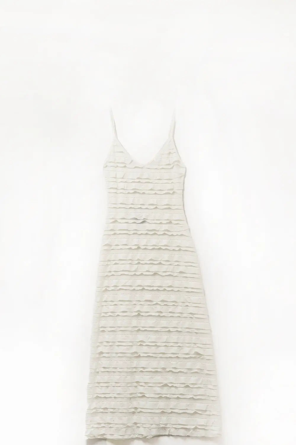 Q2 cream maxi dress in yellow with straps
