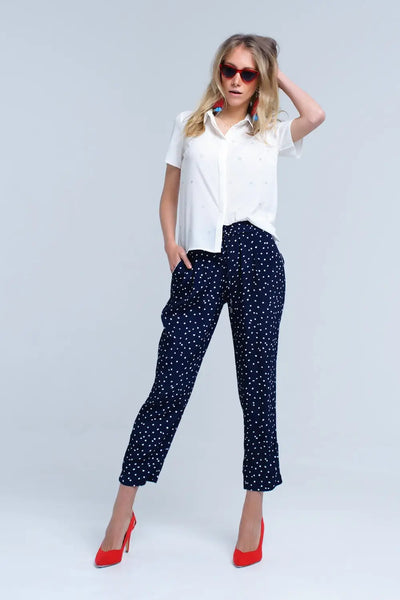 Cream shirt with heart embroidery - Shirts