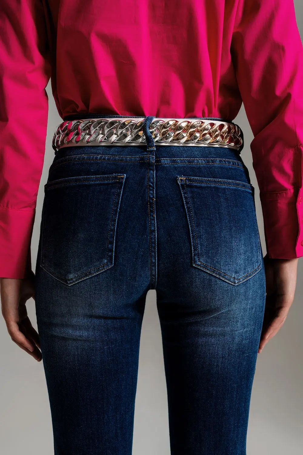 cropped skinny jeans with dark wash - Jeans