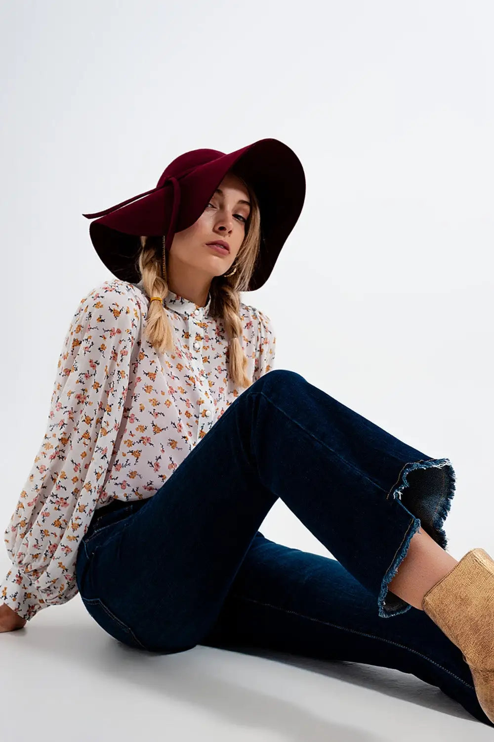 dark denim flared jeans - Jeans