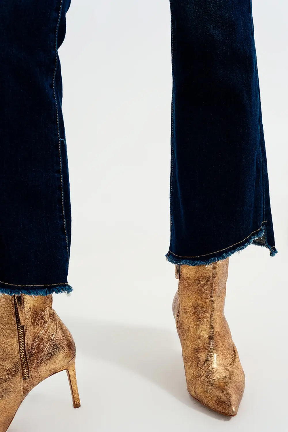 dark denim flared jeans - Jeans