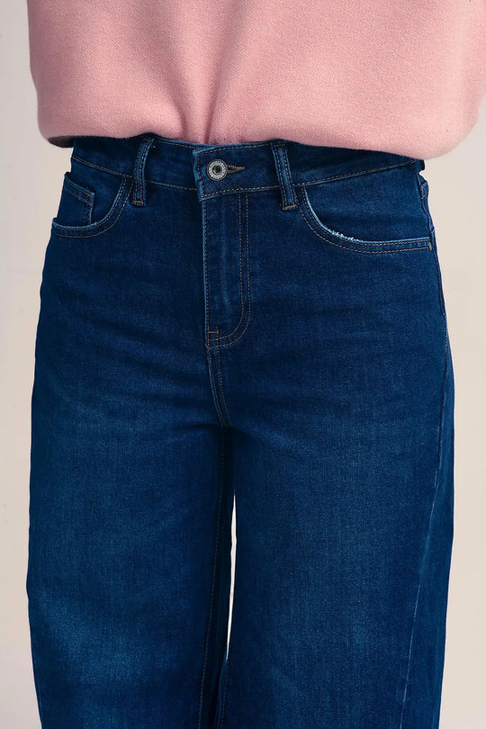 Dark wash Blue Jeans with extra wide leg - Jeans
