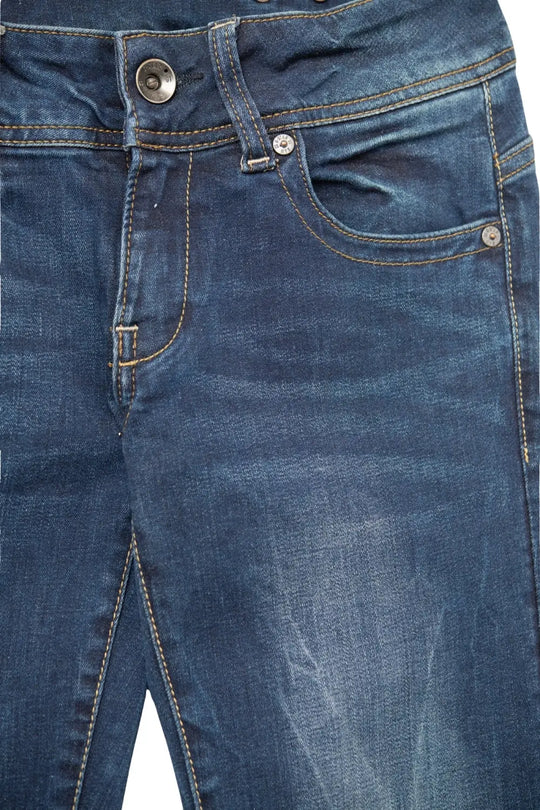 Dark Wash Jeans Distressed at the Knee - Jeans