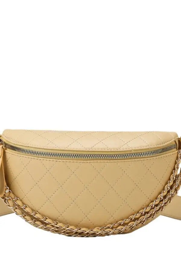 Kyndall Chain Style Sling Crossbody Bag Purse - Yellow / 1