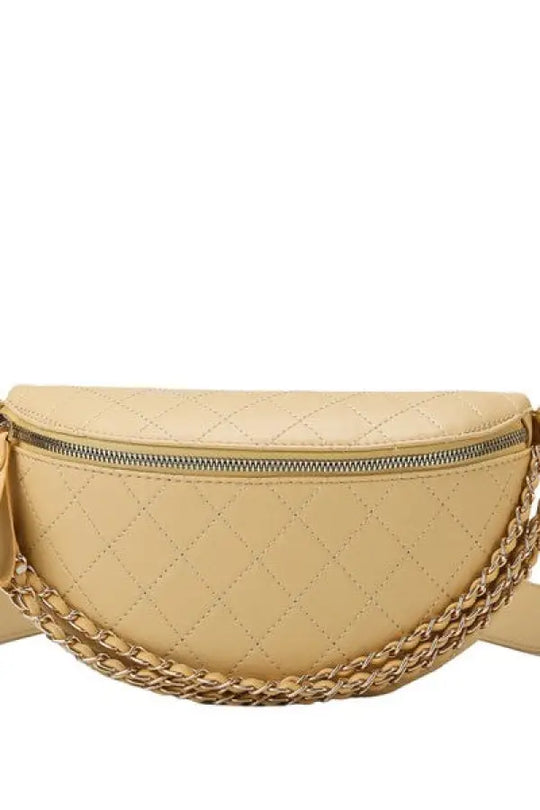 Kyndall Chain Style Sling Crossbody Bag Purse - Yellow / 1