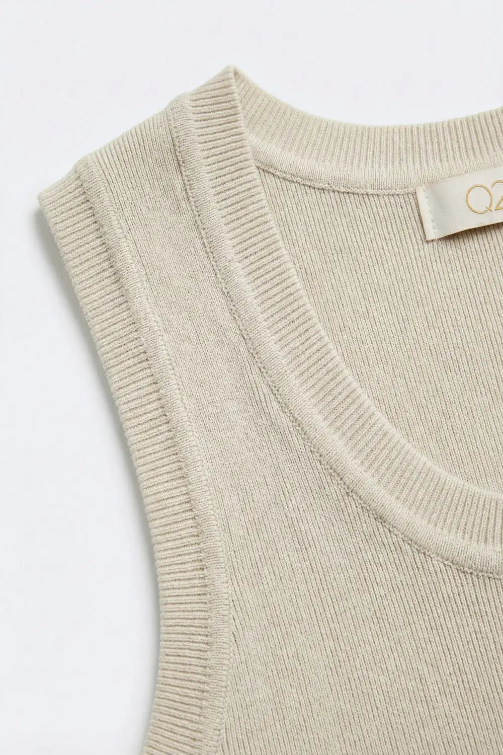 Débardeur Beige en Tricot Côtelé pour Superposition - One Size / beige