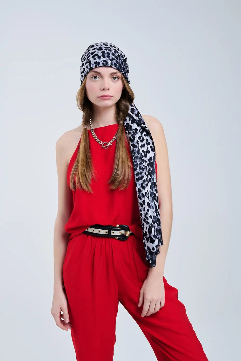 Débardeur d’été basique à col licou en rouge cerise - Tops