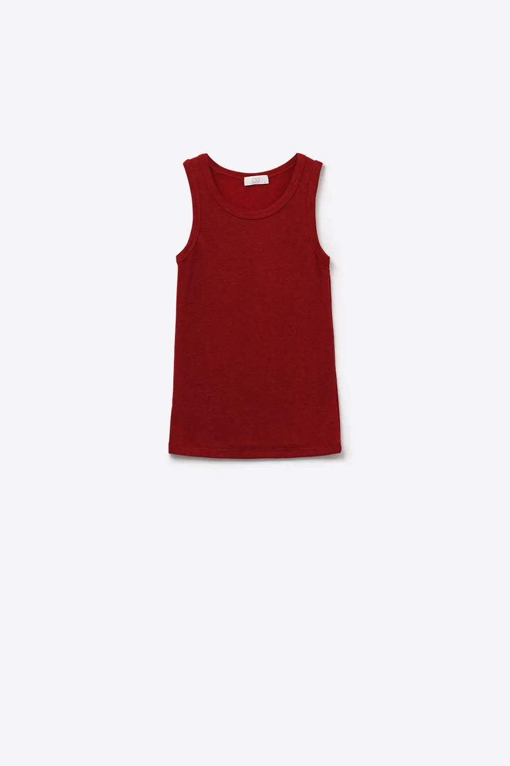 Débardeur de base en tricot super doux rouge rubis - Tops